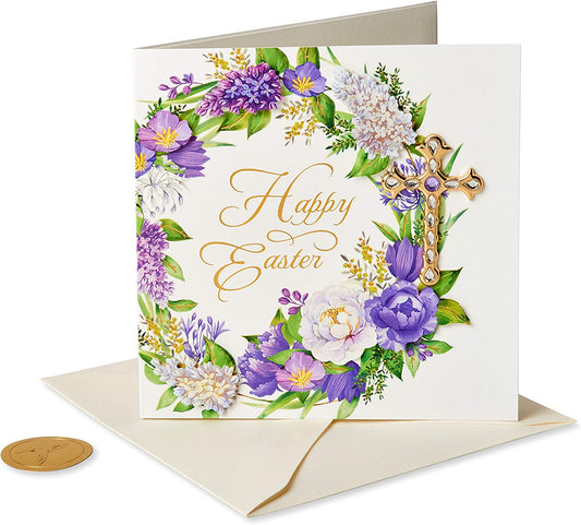 Papyrus Easter Card Religious (Easter Wreath)
