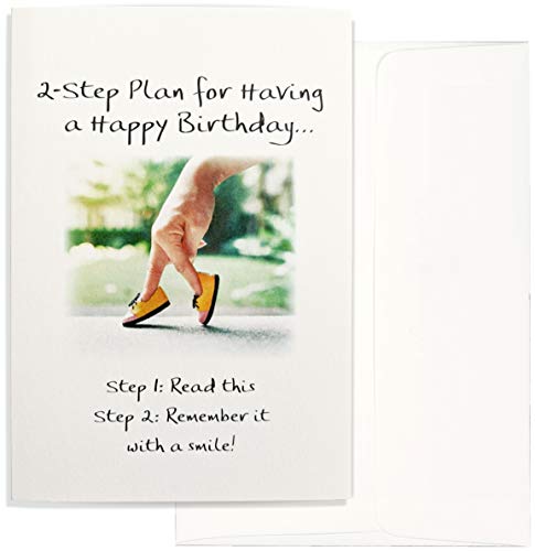 Blue Mountain Arts Greeting Card “2-Step Plan for Having a Happy Birthday…” Is the Perfect Birthday Card for Someone Who Is a Blessing in Your Life, by Douglas Pagels, Model Number: PIX032