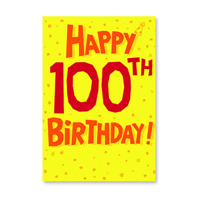 100TH BIRTHDAY BIRTHDAY CARD BY RPG