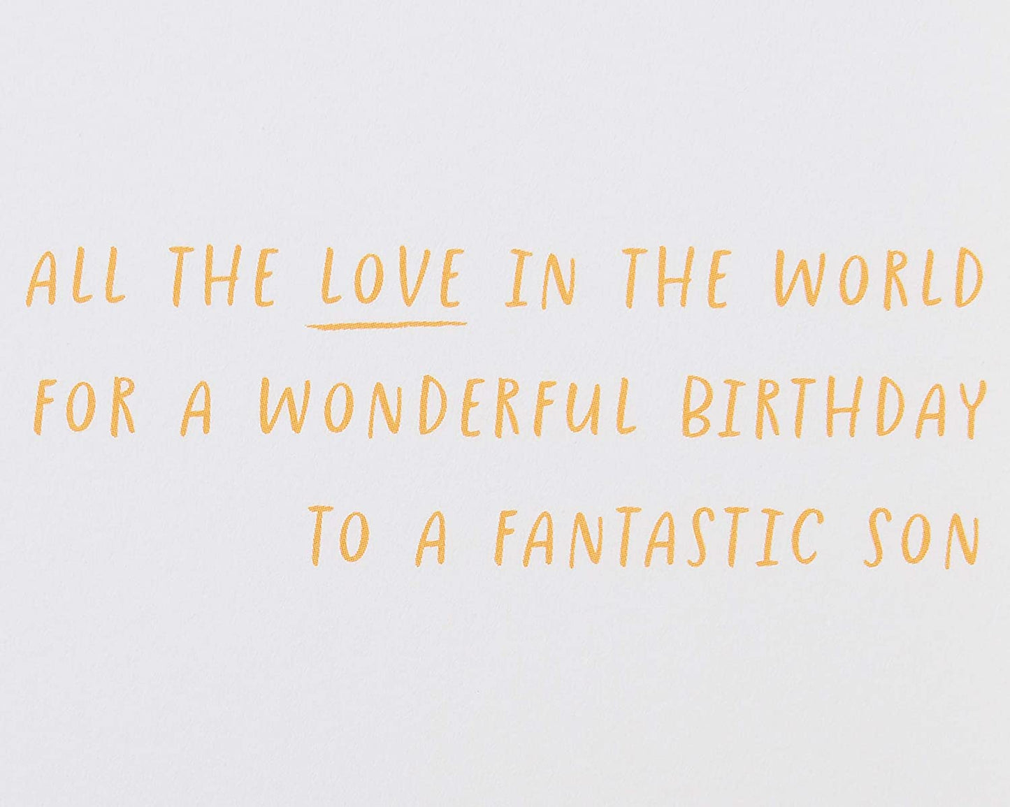 Papyrus Birthday Card for Son (All the Love In the World)