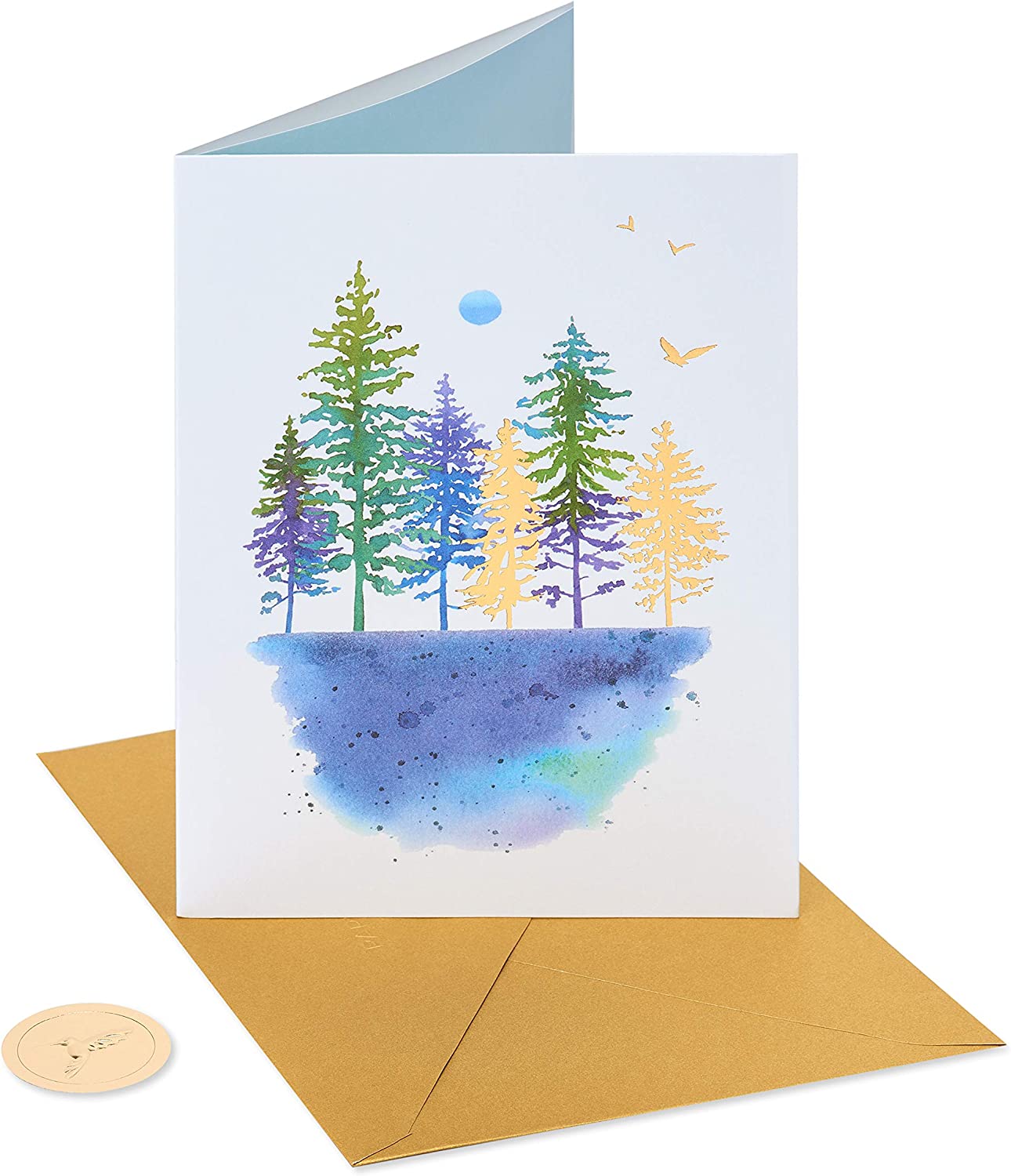 Papyrus Blank Card (Watercolor Trees)