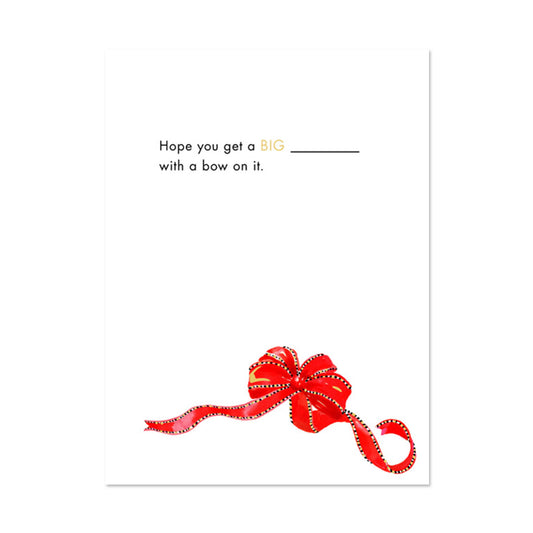 WITH A BOW BIRTHDAY CARD BY PAPER REBEL