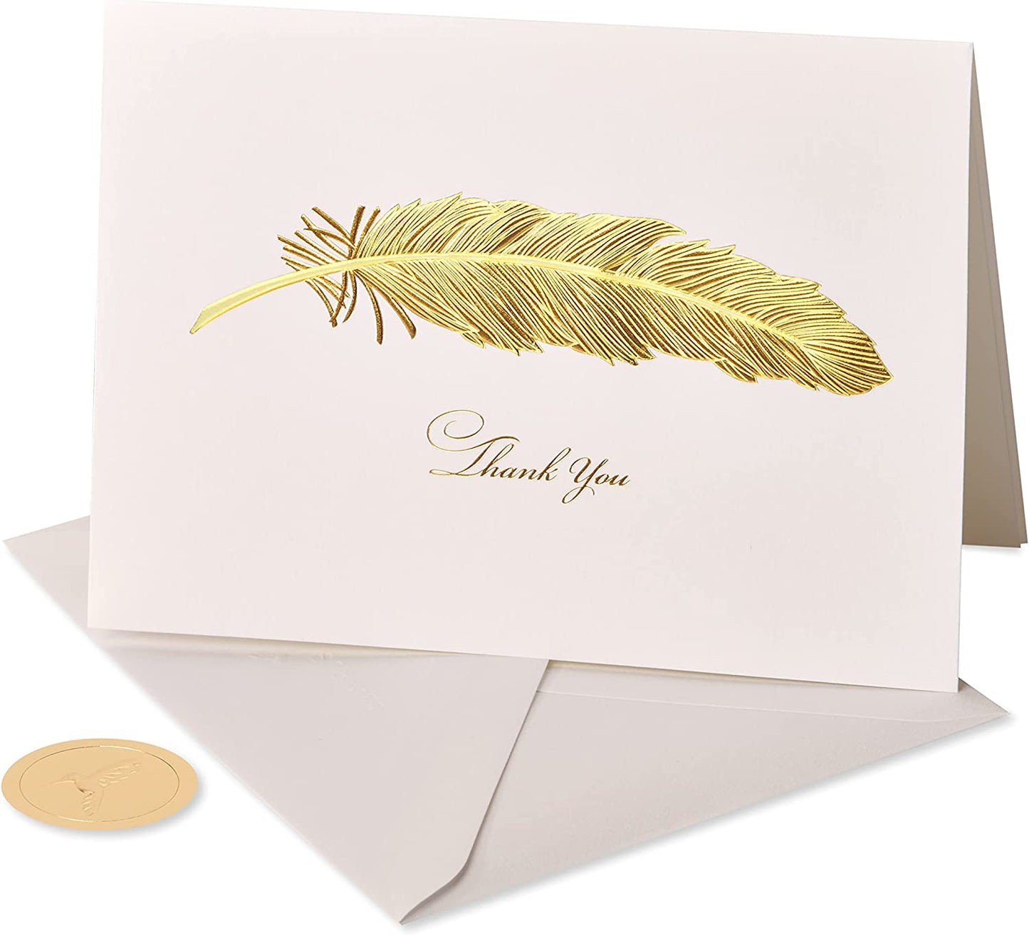 Papyrus Blank Thank You Card (Thank You Feather)