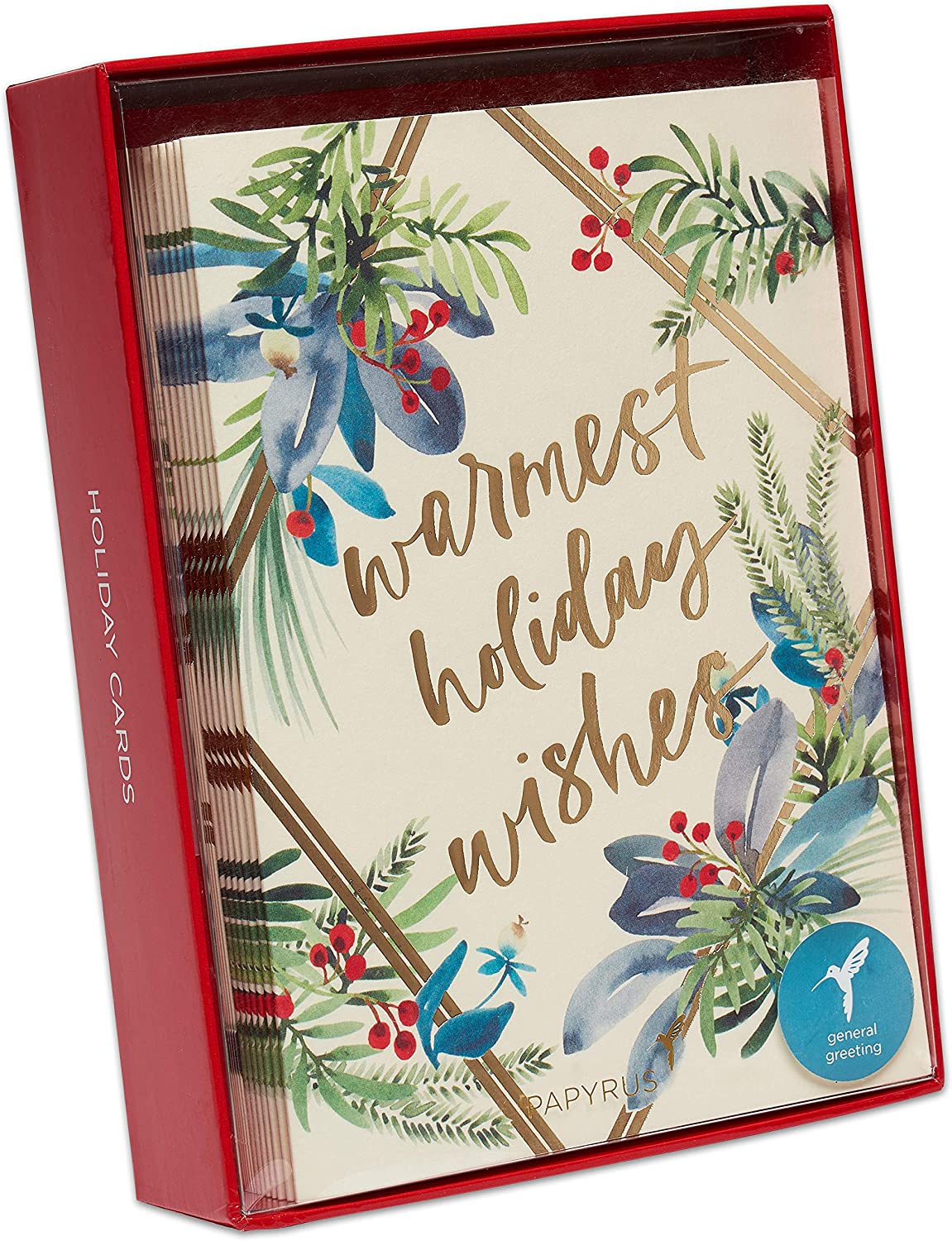 Papyrus Holiday Cards Boxed with Envelopes, To A Wonderful Season, Warmest Holiday Wishes (14-Count)