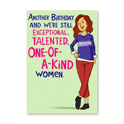 EXCEPTIONAL TALENTED WOMEN BIRTHDAY CARD BY RPG