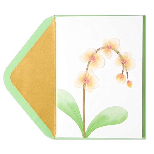 Papyrus Sympathy Card Orchids Vellum Sculpture, 1 Each