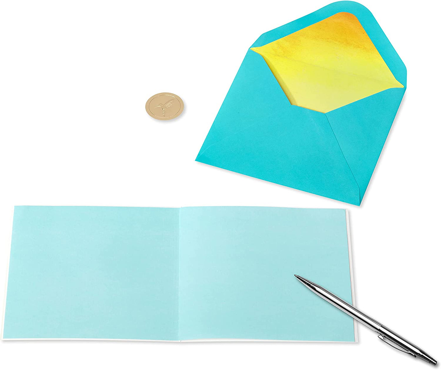 Papyrus Blank Thank You Card (Abstract Watercolors)