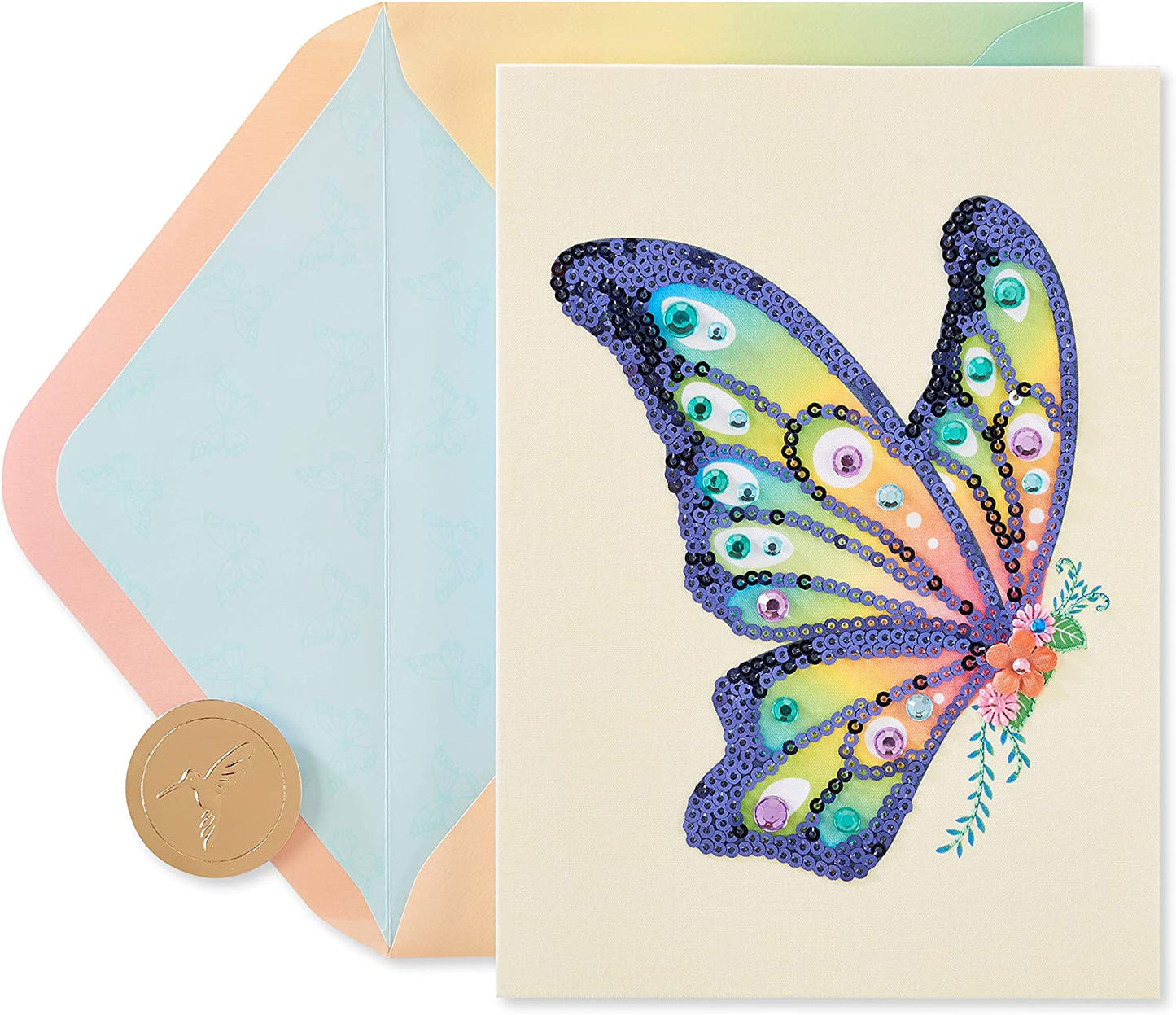 Papyrus Blank Card (Sequin Butterfly)