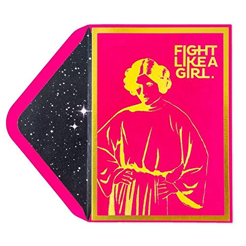 Papyrus Fight Like A Girl Blank Card Star Wars Princess Leia Motivational