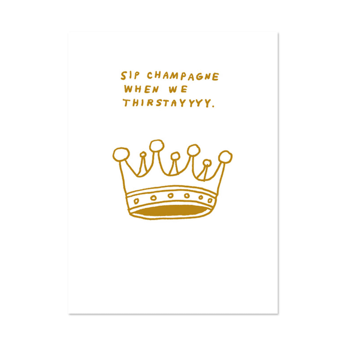SIP CHAMPAGNE BIRTHDAY CARD BY PAPER REBEL