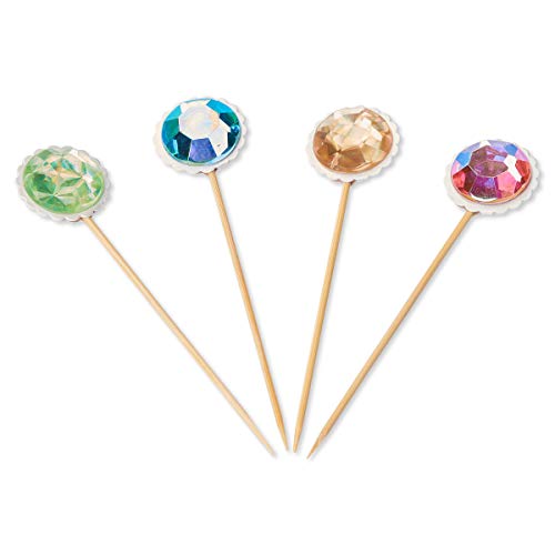 Papyrus Birthday Party Supplies, Iridescent Gemstone Party Picks (12-Count)