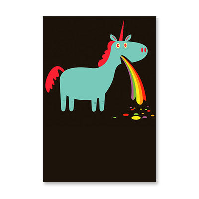 RAINBOW UNICORN BIRTHDAY CARD BY RPG