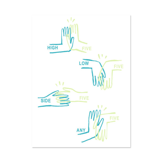 HIGH FIVE ENCOURAGEMENT CARD BY PAPER REBEL