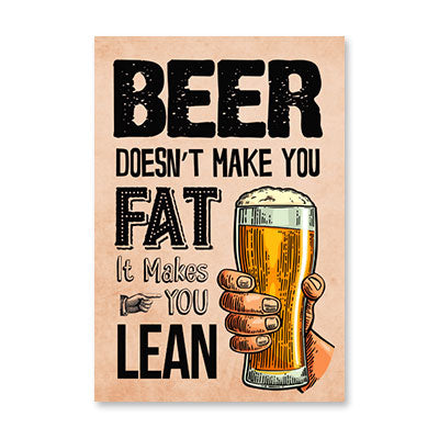 BEER DOES NOT MAKE YOU FAT BIRTHDAY CARD BY RPG