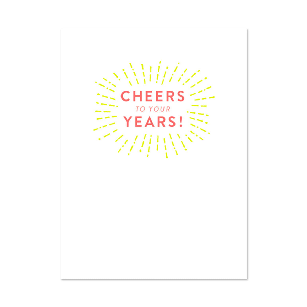 CHEERS TO YOUR YEARS BIRTHDAY CARD BY PAPER REBEL