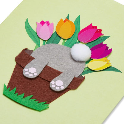 Papyrus Easter Card for Kids (Bunny in Flower Pot)