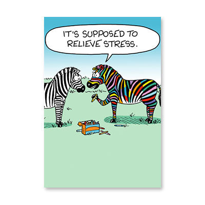 COLORING ZEBRAS BIRTHDAY CARD BY RPG