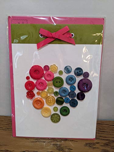 Papyrus, Button Heart - Everyday Blank Card
