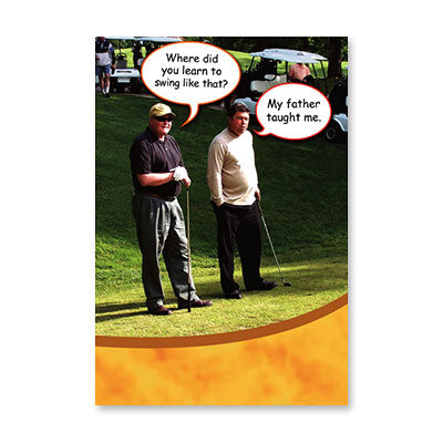 GLF LEARN TO SWING BIRTHDAY CARD BY RPG