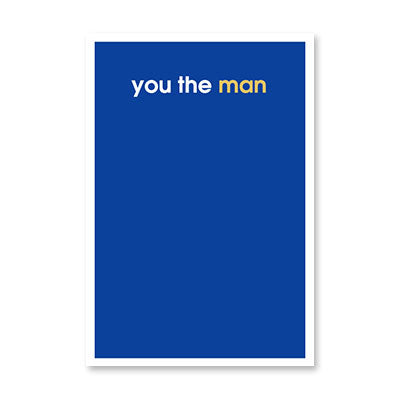 YOU THE MAN BIRTHDAY CARD BY RPG