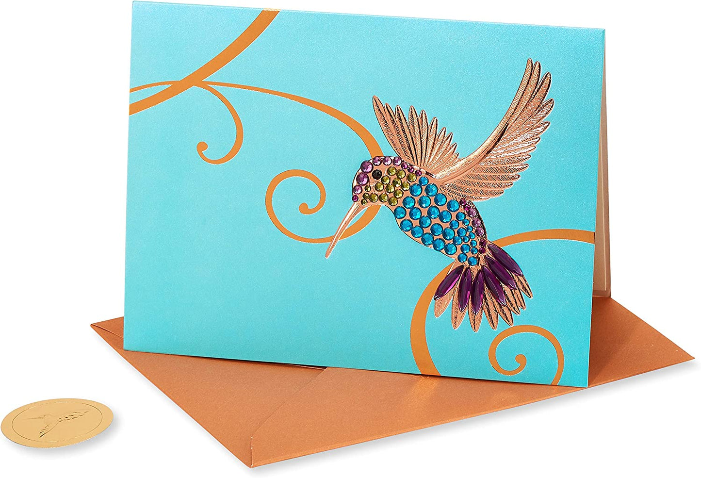 Papyrus Blank Card (Gem Hummingbird)