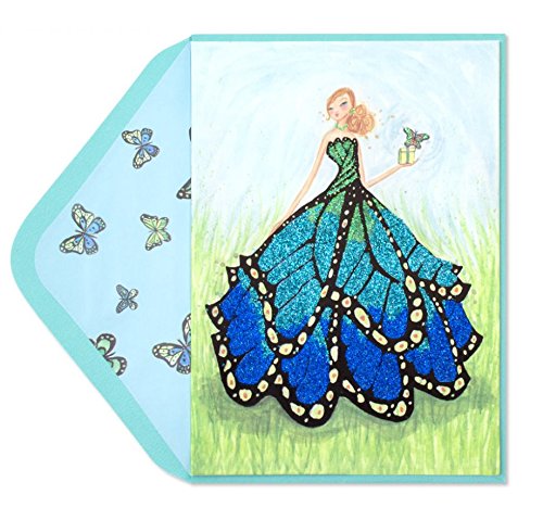 Papyrus Bella Pilar Butterfly Girl Birthday Card