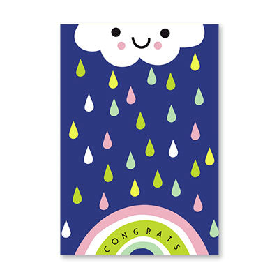 RAINBOW BABY SHOWER BABY CARD BY RPG