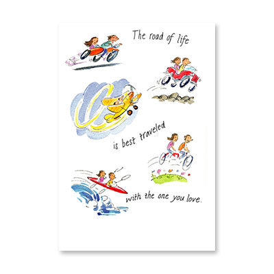 BEST TRAVELED ONE YOU LOVE ANNIVERSARY CARD BY RPG