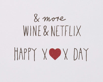 Papyrus Romantic Valentine’s Day Card (Wine and Netflix)