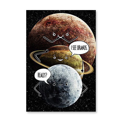 THREE PLANETS BIRTHDAY CARD BY RPG