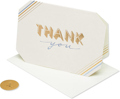 Papyrus Blank Thank You Card (Thank You Lettering)