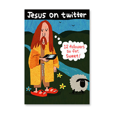 JESUS ON TWITTER BIRTHDAY CARD BY RPG