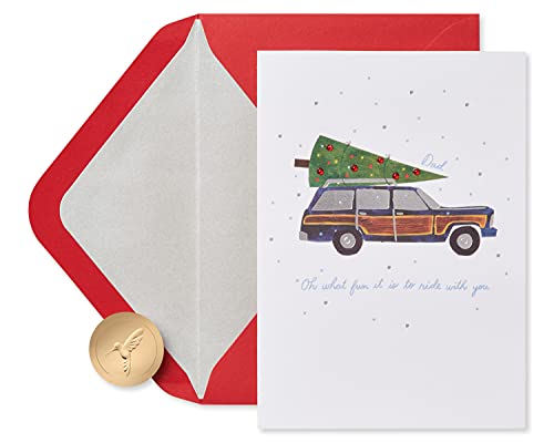 Papyrus Christmas Card for Dad (Christmas Car with Tree)