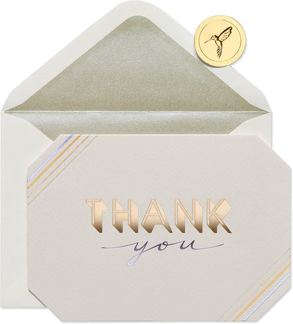 Papyrus Blank Thank You Card (Thank You Lettering)