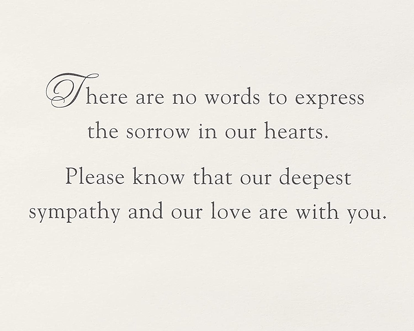 Papyrus Sympathy Card (Our Deepest Sympathy and Our Love)