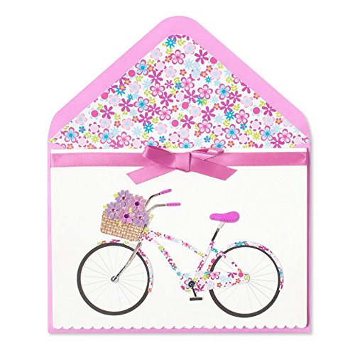 Papyrus Bicycle with Flowers Blank Card -Everyday