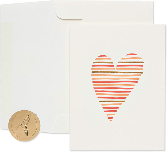 Papyrus Blank Romantic Card, Anniversary, Friendship (Heart)