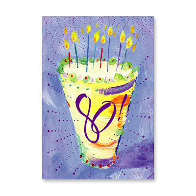80TH CAKE BIRTHDAY CARD BY RPG