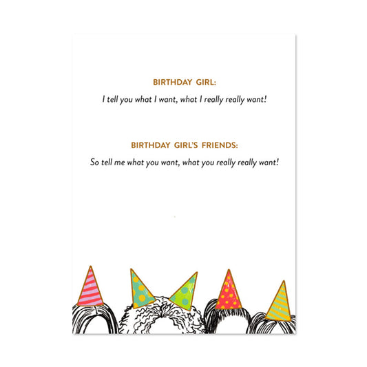 REALLY REALLY WANT BIRTHDAY CARD BY PAPER REBEL