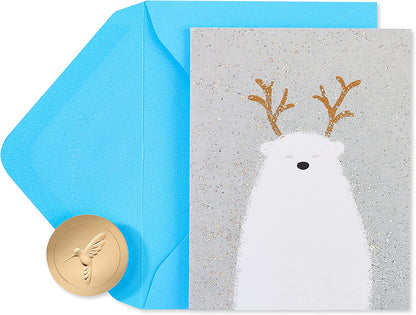 Papyrus Holiday Cards Boxed with Envelopes, Holiday Cheer, Glitter-Free Polar Bear (20-Count)