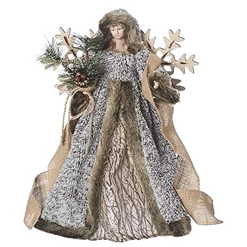 Roman 16" Angel Tree Topper With Snowflake Wings - Christmas Tree Topper