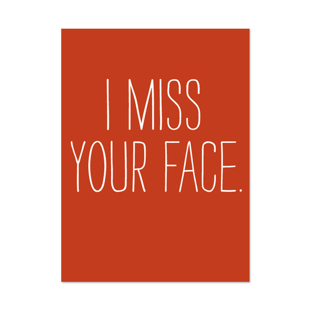 YOUR FACE FRIENDSHIP CARD BY PAPER REBEL