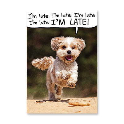 IM LATE DOG BIRTHDAY CARD BY RPG