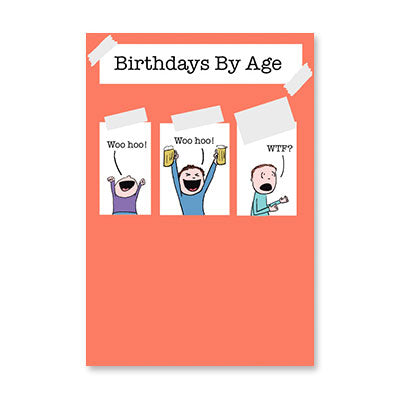THREE AGES BIRTHDAY CARD BY RPG
