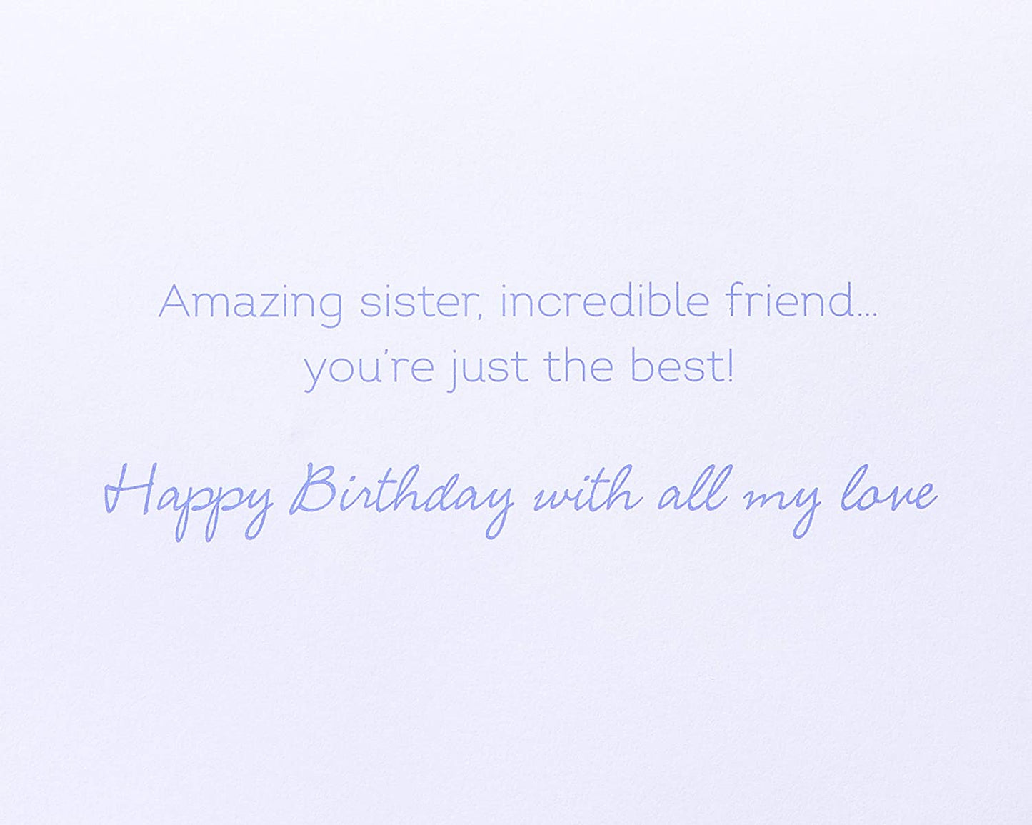 Papyrus Birthday Card for Sister (Amazing Sister, Incredible Friend)