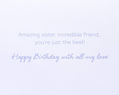 Papyrus Birthday Card for Sister (Amazing Sister, Incredible Friend)