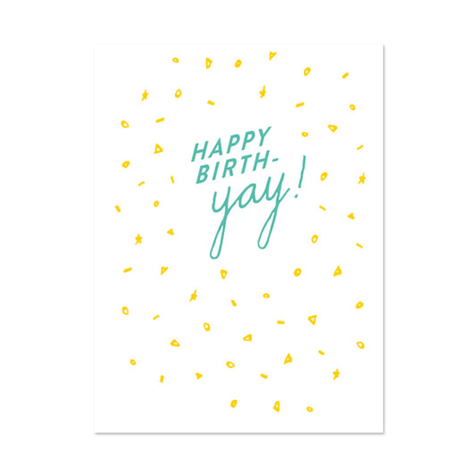 BIRTH YAY BIRTHDAY CARD BY PAPER REBEL