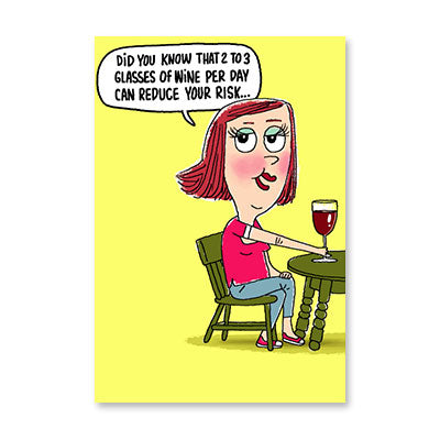GLASSES OF WINE BIRTHDAY CARD BY RPG