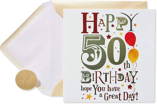 Papyrus 50th Birthday Card (Great Day)