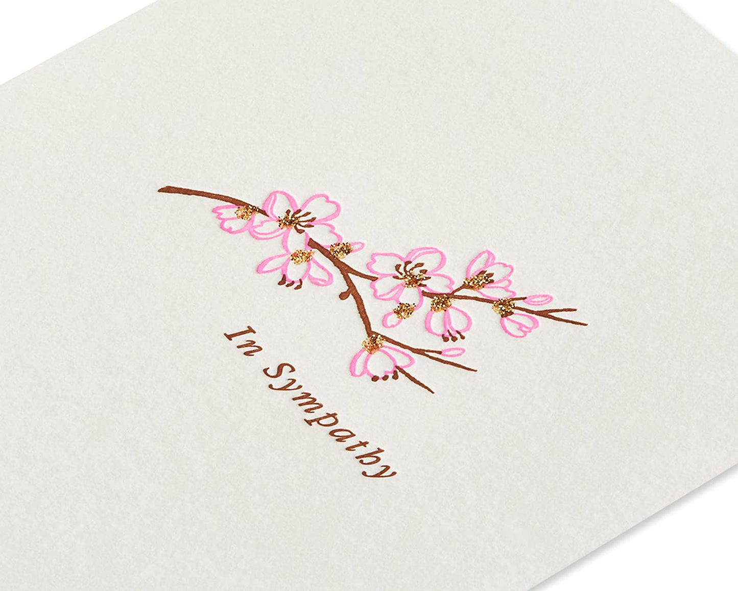 Papyrus Blank Sympathy Card (Floral Branch)